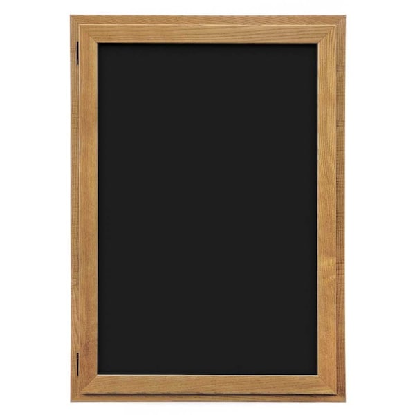 United Visual Products Outdoor Enclosed Combo Board, 72"x36", Black Frame/Black & Buff UVCB7236ODB-BLACK-BUFF - main